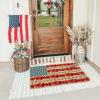 Artoid Mode Horizontal Stripe American Flag Stars Patriotic 4th of July Doormat, Memorial Day Home Decor Switch Rug Door Mat Floor Mat 17×29 Inch