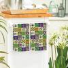 Artoid Mode Iris Donut Mask Lobster Checkered Design Mardi Gras Kitchen Towels Dish Towels, 18×26 Inch Farmhouse Decoration Cleaning Set of 2