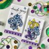 Artoid Mode Iris Florals Colorful Beads Mardi Gras Kitchen Towels Dish Towels, 18×26 Inch Farmhouse Decoration Cleaning Set of 2