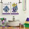 Artoid Mode Iris Florals Colorful Beads Mardi Gras Kitchen Towels Dish Towels, 18×26 Inch Farmhouse Decoration Cleaning Set of 2