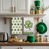 Artoid Mode Lace Polka dot Clover Shamrock St.Patrick’s Day Kitchen Dish Towels, 18×26 Inch Farmhouse Holiday Decoration Cleaning Set of 2