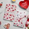 Artoid Mode Leaves Poppy Floral Love Heart Valentine’s Kitchen Towels Dish Towels, 18×26 Inch Anniversary Wedding Decoration Cleaning Set of 2