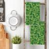 Artoid Mode Light Green Checkered Clover Shamrock St.Patrick’s Day Kitchen Dish Towels, 18×26 Inch Farmhouse Holiday Spring Decoration Cleaning Set of 2