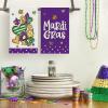 Artoid Mode Love Heart Iris Get Cary Mardi Gras Kitchen Towels Dish Towels, 18×26 Inch Farmhouse Decoration Cleaning Set of 4