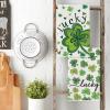 Artoid Mode Lucky Clover Shamrock St.Patrick’s Day Kitchen Dish Towels, 18×26 Inch Farmhouse Holiday Decoration Cleaning Set of 2