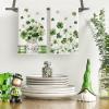 Artoid Mode Lucky Shamrock Florals Vase Stripes St. Patrick’s Day Kitchen Towels Dish Towels, 18×26 Inch Farmhouse Spring Decoration Cleaning Set of 4