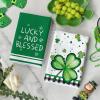 Artoid Mode Lucky Shamrock Gnome Happy St. Patrick’s Day Kitchen Towels Dish Towels, 18×26 Inch Seasonal Decoration Hand Towels Set of 4