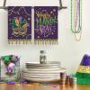 Artoid Mode Mask Iris Beads Happy Mardi Gras Kitchen Towels Dish Towels, 18×26 Inch Farmhouse Decoration Cleaning Set of 2