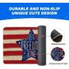Artoid Mode Patriotic Stripes Star Let Freedom Ring Doormat, 4th of July Memorial Day Independence Day Low-Profile Floor Mat Switch Mat for Indoor Outdoor 17 x 29 Inch