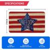 Artoid Mode Patriotic Stripes Star Let Freedom Ring Doormat, 4th of July Memorial Day Independence Day Low-Profile Floor Mat Switch Mat for Indoor Outdoor 17 x 29 Inch