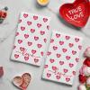 Artoid Mode Pink Candy Floss Love Heart Valentine’s Kitchen Towels Dish Towels, 18×26 Inch Anniversary Wedding Decoration Cleaning Set of 2(Beige)