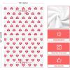 Artoid Mode Pink Candy Floss Love Heart Valentine’s Kitchen Towels Dish Towels, 18×26 Inch Anniversary Wedding Decoration Cleaning Set of 2(Beige)