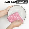 Artoid Mode Pink Candy Floss Love Heart Valentine’s Kitchen Towels Dish Towels, 18×26 Inch Anniversary Wedding Decoration Cleaning Set of 2(Pink)