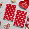 Artoid Mode Pink Candy Floss Love Heart Valentine’s Kitchen Towels Dish Towels, 18×26 Inch Anniversary Wedding Decoration Cleaning Set of 2(Red)
