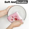 Artoid Mode Pink Cat Paw Print Love Heart Valentine’s Kitchen Towels Dish Towels, 18×26 Inch Anniversary Wedding Decoration Cleaning Set of 2