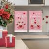 Artoid Mode Pink Cat Paw Print Love Heart Valentine’s Kitchen Towels Dish Towels, 18×26 Inch Anniversary Wedding Decoration Cleaning Set of 2