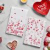 Artoid Mode Pink Love Heart Branch Valentine’s Kitchen Towels Dish Towels, 18×26 Inch Anniversary Wedding Decoration Cleaning Set of 2(Pink)