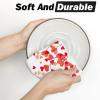 Artoid Mode Pink Love Heart Branch Valentine’s Kitchen Towels Dish Towels, 18×26 Inch Anniversary Wedding Decoration Cleaning Set of 2(Red)