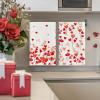 Artoid Mode Pink Love Heart Branch Valentine’s Kitchen Towels Dish Towels, 18×26 Inch Anniversary Wedding Decoration Cleaning Set of 2(Red)