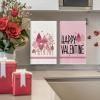 Artoid Mode Pink Love Heart Tree Bicycle Happy Valentine’s Kitchen Towels Dish Towels, 18×26 Inch Anniversary Wedding Decoration Cleaning Set of 4