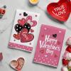 Artoid Mode Pink Polka Dot Love Heart Valentine’s Kitchen Towels Dish Towels, 18×26 Inch Wedding Anniversary Decoration Cleaning Set of 2(Pink)