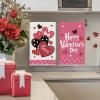 Artoid Mode Pink Polka Dot Love Heart Valentine’s Kitchen Towels Dish Towels, 18×26 Inch Wedding Anniversary Decoration Cleaning Set of 2(Pink)