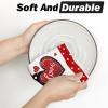 Artoid Mode Pink Polka Dot Love Heart Valentine’s Kitchen Towels Dish Towels, 18×26 Inch Wedding Anniversary Decoration Cleaning Set of 2(Red)
