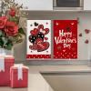 Artoid Mode Pink Polka Dot Love Heart Valentine’s Kitchen Towels Dish Towels, 18×26 Inch Wedding Anniversary Decoration Cleaning Set of 2(Red)