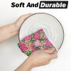 Artoid Mode Plant Floral Love Heart Valentine’s Kitchen Towels Dish Towels, 18×26 Inch Anniversary Wedding Decoration Cleaning Set of 2