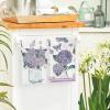 Artoid Mode Purple Hydrangea Vase Butterfly Spring Kitchen Towels Dish Towels, 18×26 Inch Summer Flowers Holiday Decoration Cleaning Set of 2(Purple)