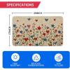 Artoid Mode Red Blue Star Flowers Patriotic 4TH of July Doormat, Memorial Day Home Decor Low-Profile Switch Rug Door Mat Floor Mat for Indoor Outdoor 17×29 Inch