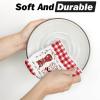 Artoid Mode Red Buffalo Plaid Love Heart Cat Valentine’s Kitchen Towels Dish Towels, 18×26 Inch Anniversary Wedding Decoration Cleaning Set of 2