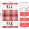 Artoid Mode Red Buffalo Plaid Love Heart Cat Valentine’s Kitchen Towels Dish Towels, 18×26 Inch Anniversary Wedding Decoration Cleaning Set of 2