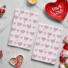 Artoid Mode Red Love Heart Bowknot Valentine’s Kitchen Towels Dish Towels, 18×26 Inch Anniversary Wedding Decoration Cleaning Set of 2(Pink)