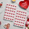 Artoid Mode Red Love Heart Bowknot Valentine’s Kitchen Towels Dish Towels, 18×26 Inch Anniversary Wedding Decoration Cleaning Set of 2(Red)