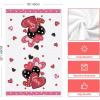 Artoid Mode Red Polka Dot Love Heart Valentine’s Kitchen Towels Dish Towels, 18×26 Inch Anniversary Wedding Decoration Cleaning Set of 4(Pink)