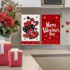 Artoid Mode Red Polka Dot Love Heart Valentine’s Kitchen Towels Dish Towels, 18×26 Inch Anniversary Wedding Decoration Cleaning Set of 4(Red)