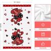 Artoid Mode Red Polka Dot Love Heart Valentine’s Kitchen Towels Dish Towels, 18×26 Inch Anniversary Wedding Decoration Cleaning Set of 4(Red)