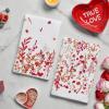 Artoid Mode Red Wildflower Floral Valentine’s Kitchen Towels Dish Towels, 18×26 Inch Anniversary Wedding Decoration Cleaning Set of 2(Red)