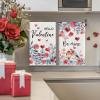 Artoid Mode Rose Floral Love Heart Bird Valentine’s Kitchen Towels Dish Towels, 18×26 Inch Anniversary Wedding Decoration Cleaning Set of 2