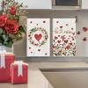 Artoid Mode Rose Floral Love Heart Garland Valentine’s Kitchen Towels Dish Towels, 18×26 Inch Anniversary Wedding Decoration Cleaning Set of 4