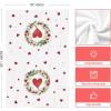 Artoid Mode Rose Floral Love Heart Garland Valentine’s Kitchen Towels Dish Towels, 18×26 Inch Anniversary Wedding Decoration Cleaning Set of 4