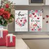 Artoid Mode Rose Floral Love Heart House Bird Valentine’s Kitchen Towels Dish Towels, 18×26 Inch Farmhouse Wedding Decoration Cleaning Set of 4