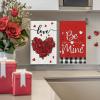 Artoid Mode Rose Floral Love Heart Kiss Valentine’s Kitchen Towels Dish Towels, 18×26 Inch Anniversary Wedding Decoration Cleaning Set of 4