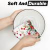 Artoid Mode Rose Floral Love Heart Valentine’s Kitchen Towels Dish Towels, 18×26 Inch Anniversary Wedding Decoration Cleaning Set of 2