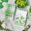 Artoid Mode Shamrock French Stripes Love Motto St. Patrick’s Day Home Kitchen Towels, 18×26 Inch Seasonal Holiday Decoration Hand Towels Set of 4