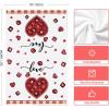 Artoid Mode Strawberry Chocolate Love Heart Valentine’s Kitchen Towels Dish Towels, 18×26 Inch Wedding Anniversary Decoration Cleaning Set of 4