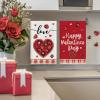 Artoid Mode Strawberry Chocolate Love Heart Valentine’s Kitchen Towels Dish Towels, 18×26 Inch Wedding Anniversary Decoration Cleaning Set of 4