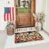 Artoid Mode Welcome American Flag Stars Patriotic 4th of July Doormat, Memorial Day Home Decor Switch Rug Door Mat Floor Mat 17×29 Inch