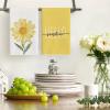 Artoid Mode Yellow Hello Sunshine Daisy Bless This Home Spring Kitchen Towels Dish Towels, 18×26 Inch Seasonal Summer Decoration Hand Towels Set of 4